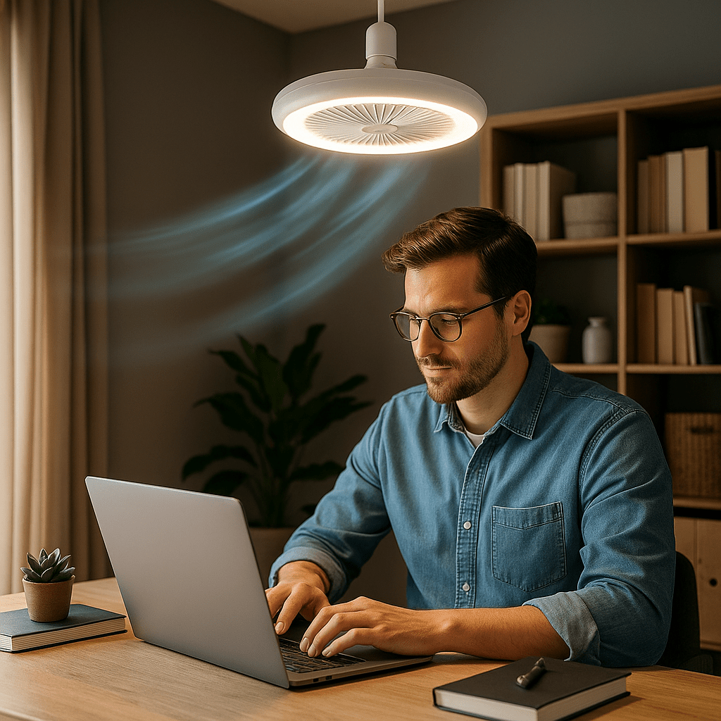 BreeziBulb™ – Fan + Light in One Bulb