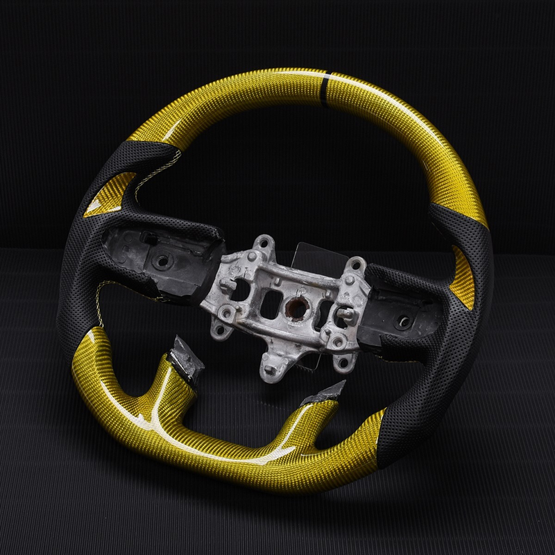 Real carbon fiber D Shaped Sport Steering Wheel for 2019-24 Dodge RAM 1500 2500