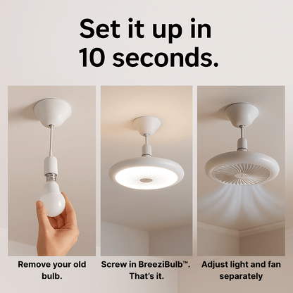 BreeziBulb™ – Fan + Light in One Bulb