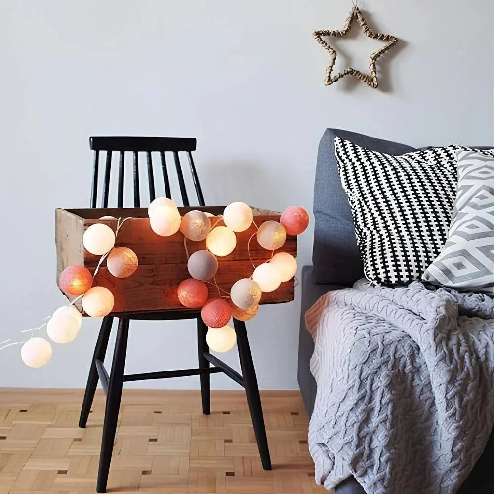 Cotton Ball Garland