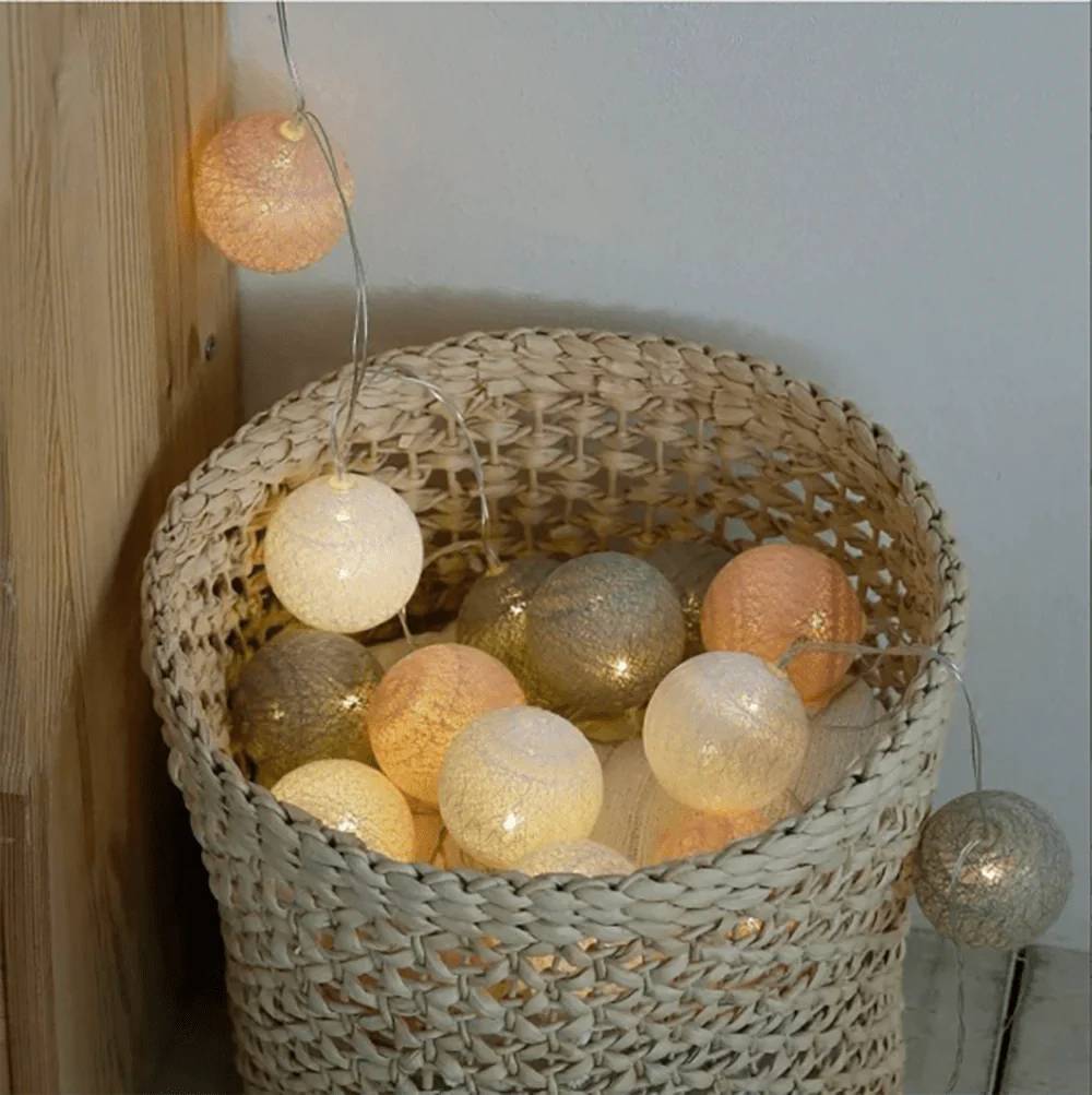 Cotton Ball Garland