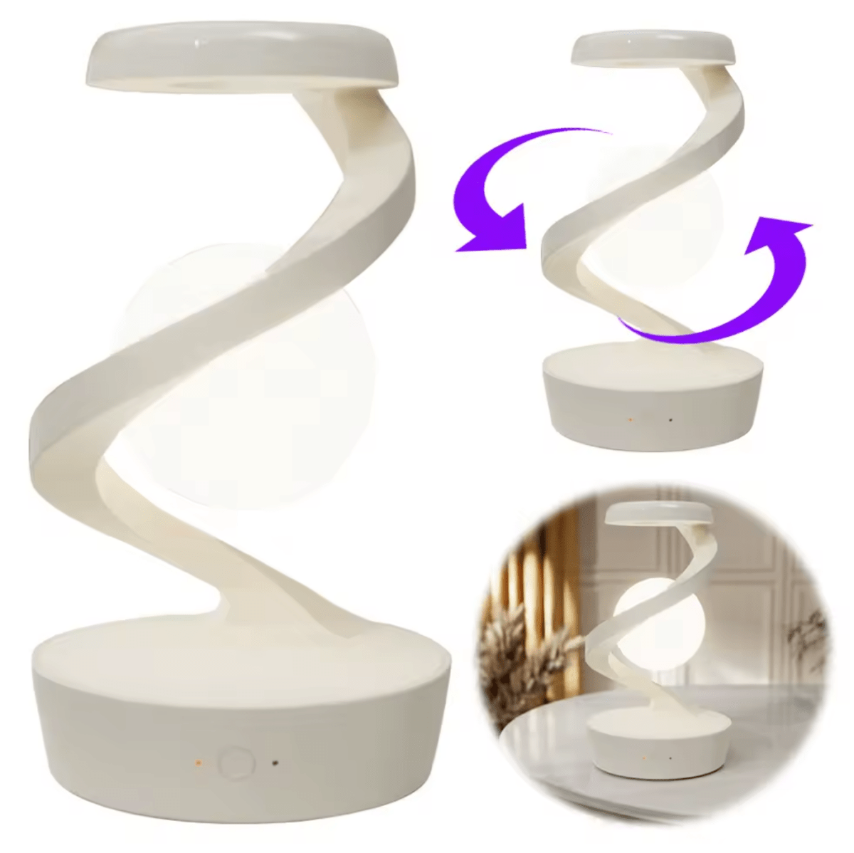 Levitating Moon Lamp – Gesture Control & Wireless Charging
