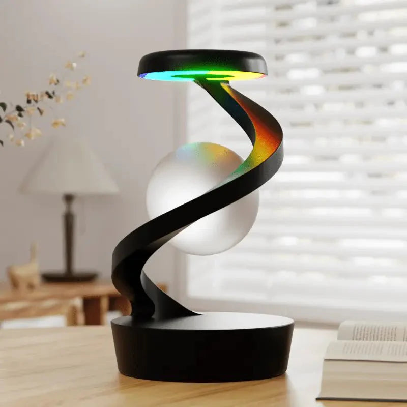 Levitating Moon Lamp – Gesture Control & Wireless Charging