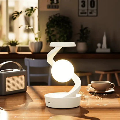 Levitating Moon Lamp – Gesture Control & Wireless Charging