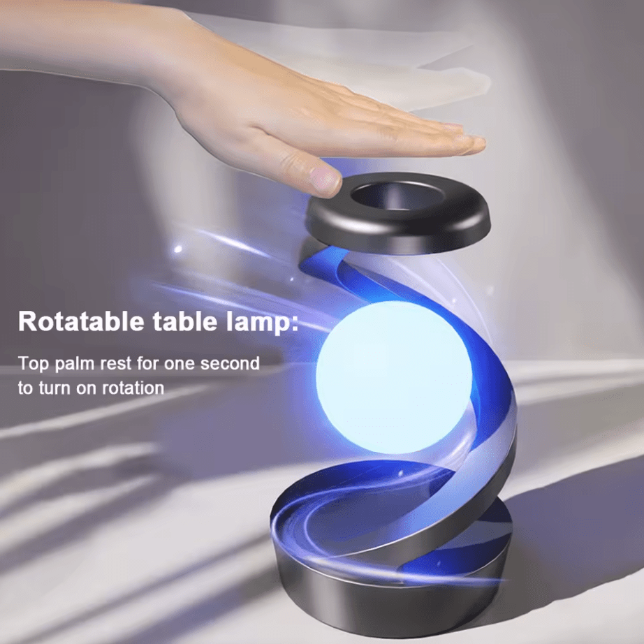 Levitating Moon Lamp – Gesture Control & Wireless Charging
